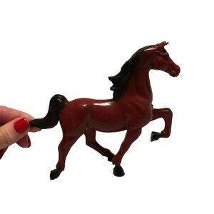 Vintage Imperial Toy Horse Plastic Figure 1975 Hong Kong 6" x 5"